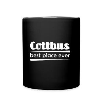 Cottbus - Stadt best place ever - Tasse einfarbig - Schwarz - Vorne
