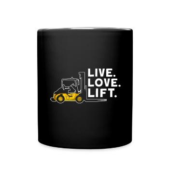 Gabelstaplerbediener und Gabelstaplerfahrer - Tasse einfarbig - Schwarz - Vorne