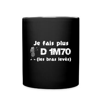 1m70 les bras levésB - Mug uni - noir - Devant