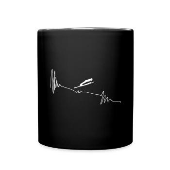 Heartbeat - Ski - - Mug uni - noir - Devant