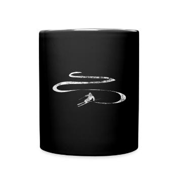 Ligne courbe - Ski - (9) - Mug uni - noir - Devant