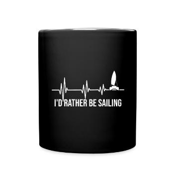 Catamaran captain I would rather sail catamaran - Full Colour Mug - black - Front