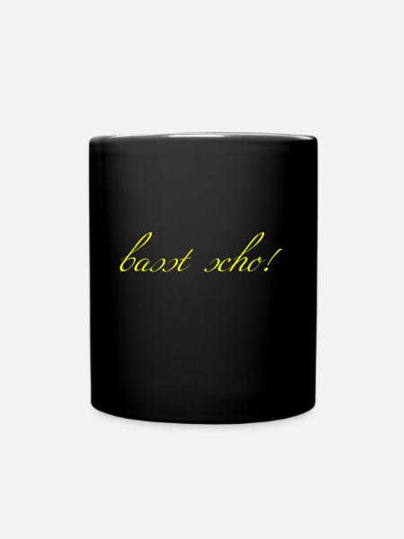 basst scho - Tasse einfarbig - Schwarz