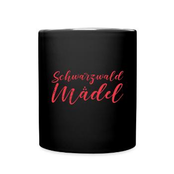 Schwarzwald Schwarzwaldmädel Bollenhut Damen - Tasse einfarbig - Schwarz - Vorne