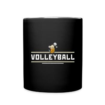 Volleyball Beer Beer Drinker Volleyball Coach - Full Colour Mug - black - Front