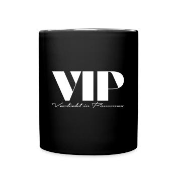 VIP Verliebt in Pommes - Tasse einfarbig - Schwarz - Vorne