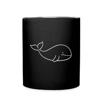 Baby Whale - Full Colour Mug - black - Front