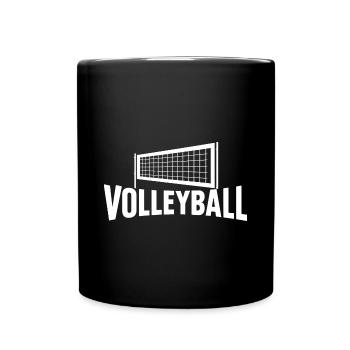Volleyball-Netz Sport Freizeit Beach Outdoor - Tasse einfarbig - Schwarz - Vorne