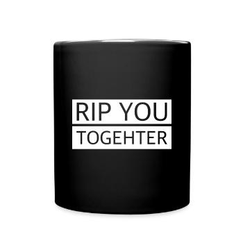 Reiss dich zusammen | lustige Sprüche, englisch - Tasse einfarbig - Schwarz - Vorne