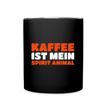 Coffee as a life motto - Full Colour Mug - black - Front