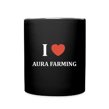 Aura-Farming - Tasse einfarbig - Schwarz - Vorne