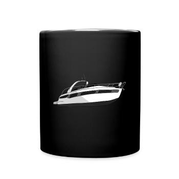 Motorboot - Tasse einfarbig - Schwarz - Vorne