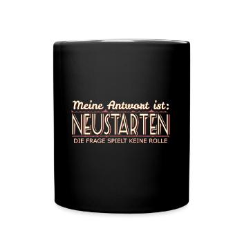 IT Informatik EDV - Tasse einfarbig - Schwarz - Vorne