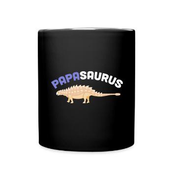 Ankylosaurus Papasaurus Ankylosaurus Dinosaurier P - Tasse einfarbig - Schwarz - Vorne