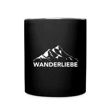 Wanderliebe - (8) - Tasse einfarbig - Schwarz - Vorne