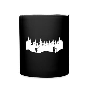 Arbres - Randonnée - (2) - Mug uni - noir - Devant
