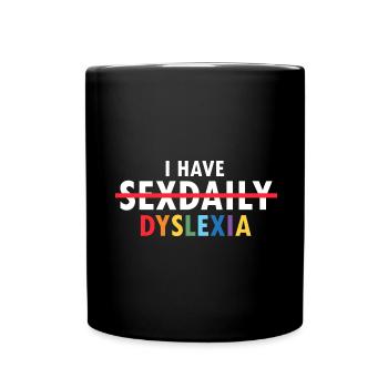 Dyslexia Teacher for Legathenia Therapists - Full Colour Mug - black - Front