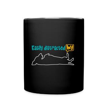 Enthusiastic about the dachshund, easily distracted by the dachshund. - Full Colour Mug - black - Front