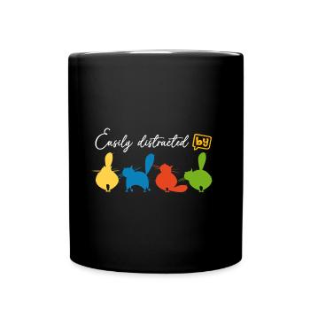 Je suis fou de chats, de chats domestiques, de chats sauvages - Mug uni - noir - Devant