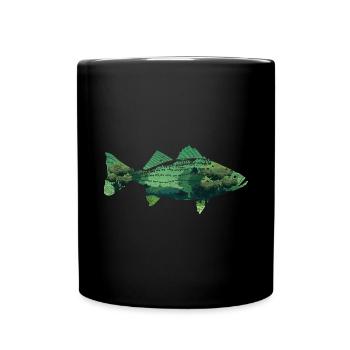 Nature Trees Fishing Forest Fisherman Gift Fish - Full Colour Mug - black - Front