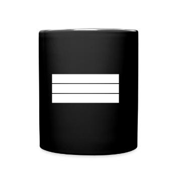 schlichtes Geometriemotiv - Tasse einfarbig - Schwarz - Vorne