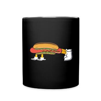 Hot Dog Bodybuilding Fitness Gym Gift - Full Colour Mug - black - Front