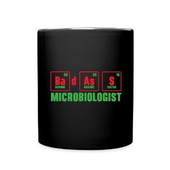 Badass Mikrobiologe Wissenschaft Lehrer Biologie - Tasse einfarbig - Schwarz - Vorne