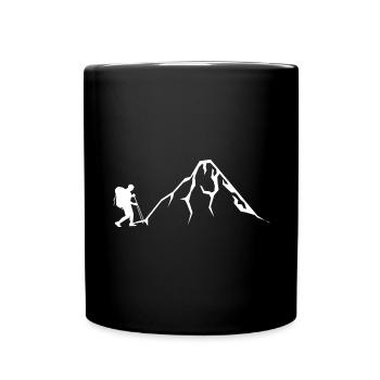 Berg - Wanderer - (11) - Tasse einfarbig - Schwarz - Vorne