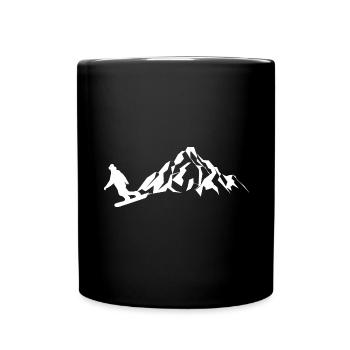 Montagne - Snowboard - (6) - Mug uni - noir - Devant