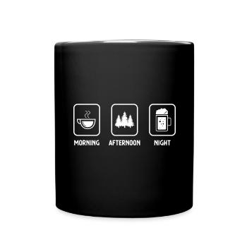 Morning, afternoon, night and trees - (2) - Full Colour Mug - black - Front