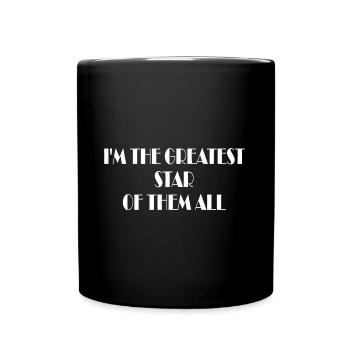 Großer Stern - Tasse einfarbig - Schwarz - Vorne