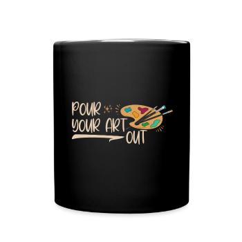 Art Teacher Funny Saying Art Course Art Class - Full Colour Mug - black - Front