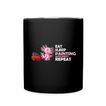 Body technician saying for car painters - Full Colour Mug - black - Front
