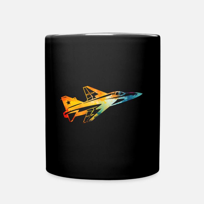 Avion de chasse - Mug uni - noir