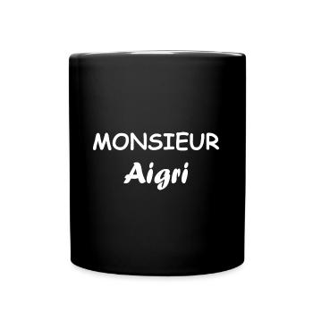 Monsieur Aigri - Mug uni - noir - Devant