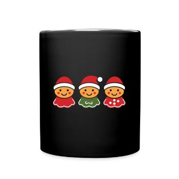 Lebkuchenmann - Tasse einfarbig - Schwarz - Vorne