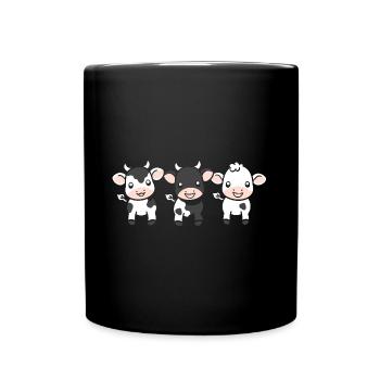 vache - Mug uni - noir - Devant