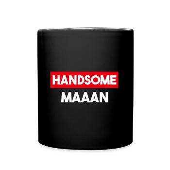 Handsome Maaan - Full Colour Mug - black - Front