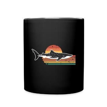 Rétro Requin Baleine Requin Mer Océan - Mug uni - noir - Devant