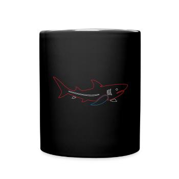 Shark Lovers Marine Biology Marine Animals Undergrowth - Full Colour Mug - black - Front