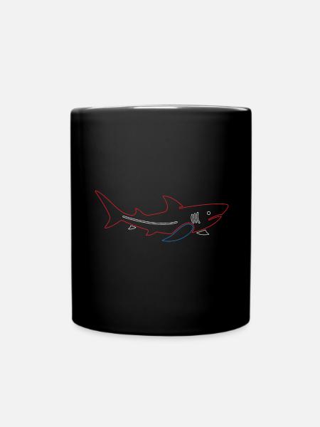 Amoureux des requins Biologie marine Animaux marins Sous-bois - Mug uni - noir