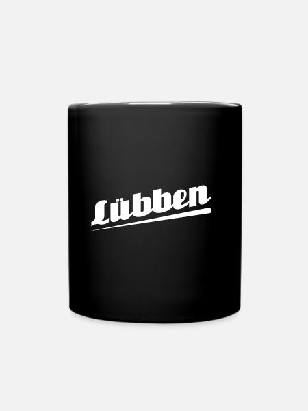Lübben - Textdesign mit Stadtnamen - Tasse einfarbig - Schwarz