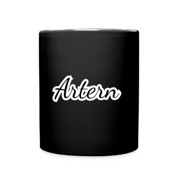 Artern - Textdesign mit Stadtnamen - Tasse einfarbig - Schwarz - Vorne