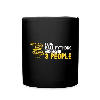 King python design pour les amateurs de serpents - Mug uni - noir - Devant