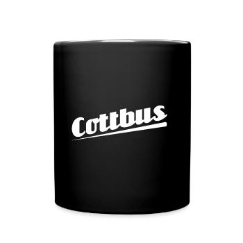 Cottbus - Textdesign mit Stadtnamen - Tasse einfarbig - Schwarz - Vorne