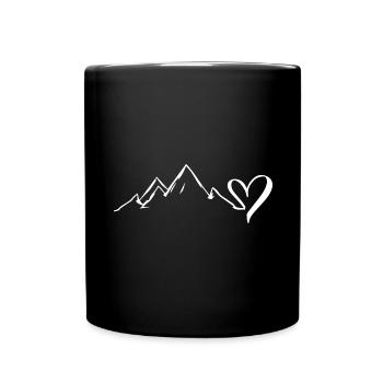 Heart - Mountain - (3) - Full Colour Mug - black - Front