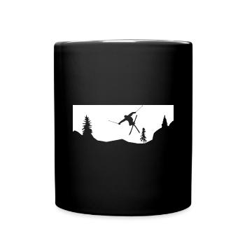 Skiing - (47) - Full Colour Mug - black - Front