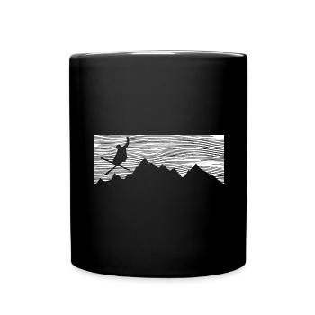 Mountain - Skiing - (5) - Full Colour Mug - black - Front