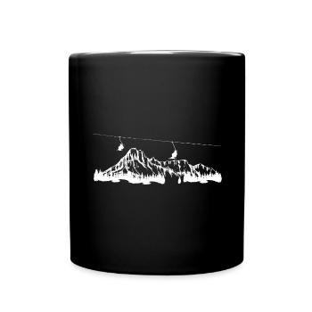 Montagne - Ski - (17) - Mug uni - noir - Devant