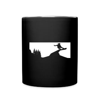 Snowboarding - (14) - Full Colour Mug - black - Front